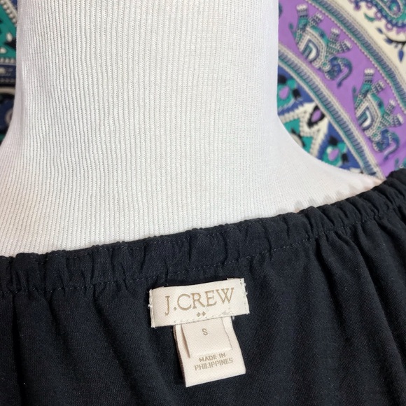 🌺 J. Crew Off The Shoulder Black Short Sleeve Top - Picture 2 of 5